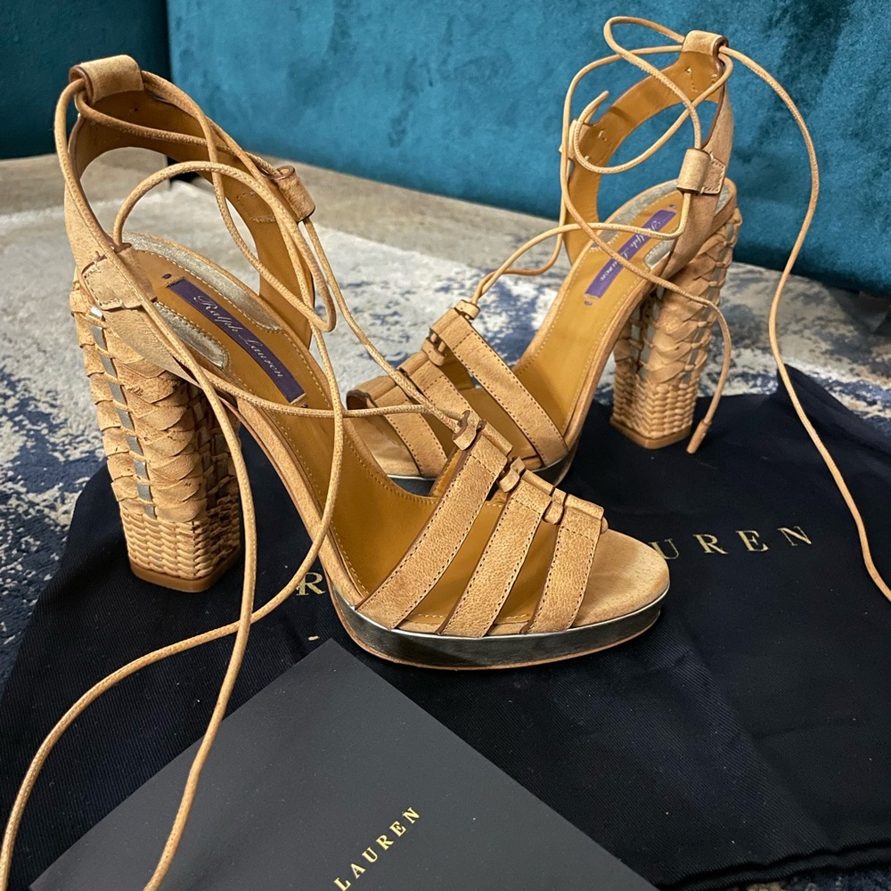 Ralph Lauren Purple Label, Strappy Sandal Size 37B